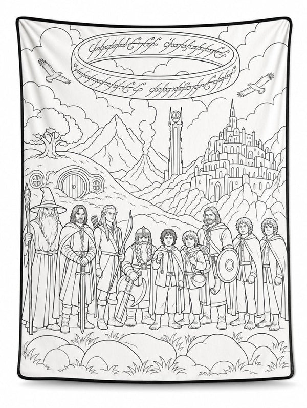 Quest Quilt Fellowship line-art design